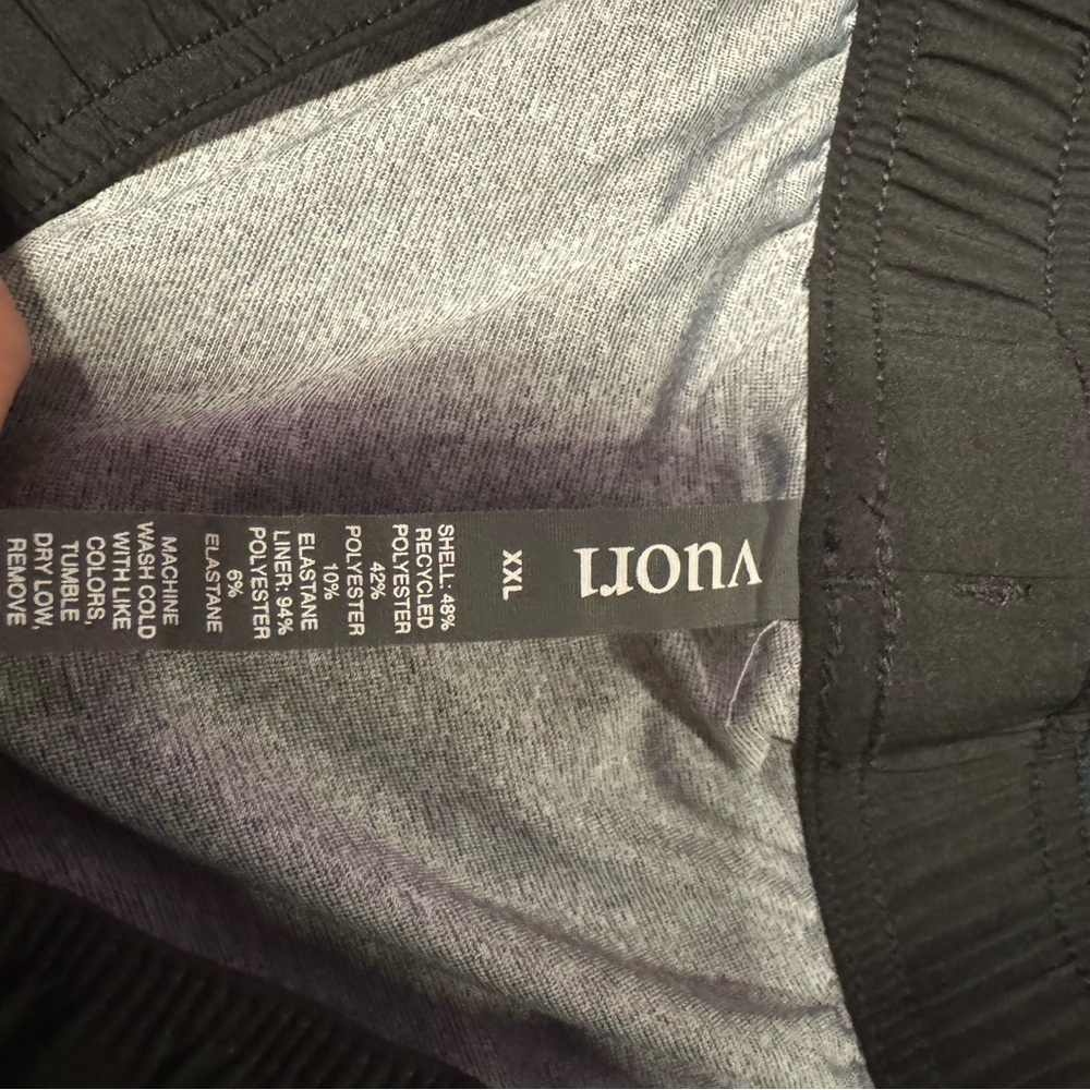 Vuori Charcoal and Black Joggers XXL